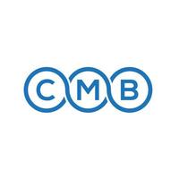 design de logotipo de letra cmb em fundo branco. conceito de logotipo de letra de iniciais criativas cmb. design de letra cmb. vetor