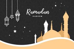 ilustração vetorial ramadan kareem para postagem de mídia social de banner vetor