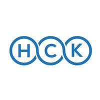 design de logotipo de carta hck em fundo branco. conceito de logotipo de letra de iniciais criativas hck. design de letra hck. vetor