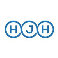 design de logotipo de carta hjh em fundo branco. hjh conceito de logotipo de letra de iniciais criativas. design de letra hjh. vetor