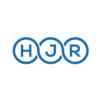 design de logotipo de carta hjr em fundo branco. conceito de logotipo de letra de iniciais criativas hjr. design de letra hjr. vetor