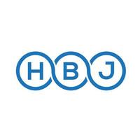 conceito de logotipo de letra de iniciais criativas hbj. hbj carta design.hbj carta logotipo design em fundo branco. conceito de logotipo de letra de iniciais criativas hbj. design de letra hbj. vetor