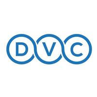 dvc carta logotipo design em preto background.dvc criativo letras logo concept.dvc vector carta design.