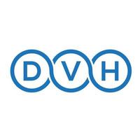 design de logotipo de carta dvh em fundo branco. conceito de logotipo de letra de iniciais criativas dvh. design de letra dvh. vetor