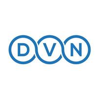 dvn carta logotipo design em preto background.dvn iniciais criativas carta logotipo concept.dvn vector carta design.