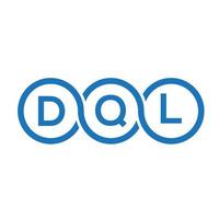 design de logotipo de letra dql em fundo preto background.dql criativo letras logo concept.dql design de carta de vetor. vetor