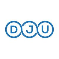 design de logotipo de letra dju em preto background.dju criativo letras logo concept.dju vector design de carta.