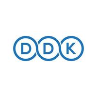 ddk carta logotipo design em preto background.ddk criativo letras logo concept.ddk vector carta design.