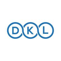 dkl carta logotipo design em preto background.dkl iniciais criativas carta logotipo concept.dkl vector carta design.