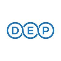 design de logotipo de carta dep em preto background.dep iniciais criativas carta logo concept.dep design de carta de vetor. vetor