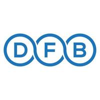 dfb carta logotipo design em preto background.dfb iniciais criativas carta logotipo concept.dfb vector carta design.