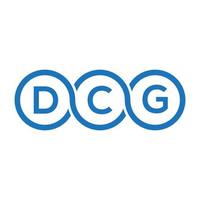 design de logotipo de carta dcg em fundo preto background.dcg criativo letras logo concept.dcg design de carta de vetor. vetor