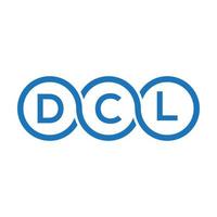 dcl carta logotipo design em preto background.dcl criativo letras logo concept.dcl vector carta design.