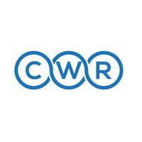 design de logotipo de carta cwr em preto background.cwr iniciais criativas carta logo concept.cwr design de carta de vetor. vetor