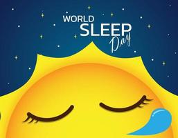ilustração de design de vetor de dia mundial do sono.