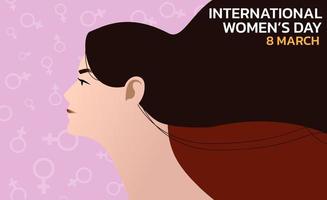 dia internacional da mulher. ilustração vetorial de mulheres. vetor