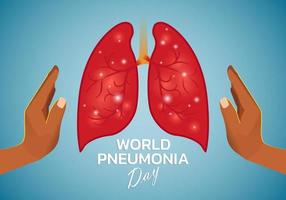 ilustração vetorial no tema dia mundial da pneumonia. vetor