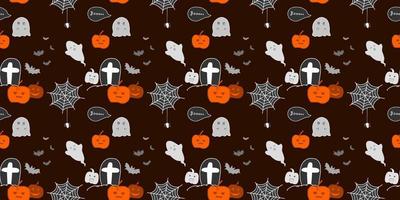 design de padrão sem emenda de halloween vetor