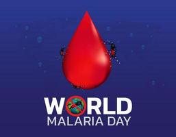 projeto de conceito do dia mundial da malária para o dia da malária. vetor