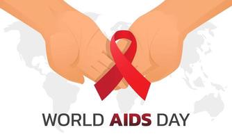 ilustração de fundo de banner do dia mundial da aids. vetor
