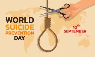 conceito de dia mundial de prevenção do suicídio. vetor