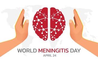 ilustração vetorial sobre o tema do dia mundial da meningite vetor