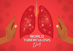 dia mundial da tuberculose, 24 de março. conceito de dia da solidariedade médica. ilustração vetorial. vetor