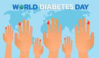 dia mundial do diabetes. vetor