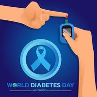 dia mundial do diabetes. vetor