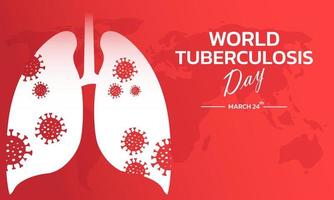 dia mundial da tuberculose, 24 de março. conceito de dia da solidariedade médica. ilustração vetorial. vetor