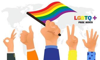 feliz dia do orgulho conceito para a comunidade lgbtq. vetor