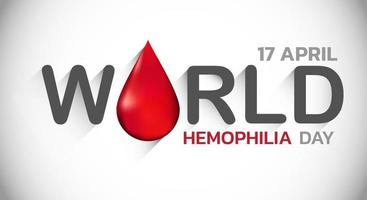 dia mundial da hemofilia é comemorado todos os anos em 17 de abril, vetor