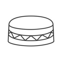 ícone linear daf. ilustração de linha fina. tambor. símbolo de contorno. desenho de contorno isolado de vetor