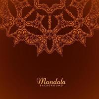 Fundo de luxo decorativo bonito desenho de mandala vetor