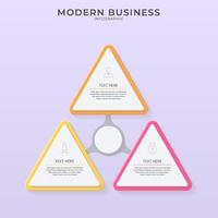 modelo de vetor infográfico 3d minimalista com passos para o sucesso. apresentação com ícones de elementos de linha. design de conceito de negócios pode ser usado para layout de web, brochura, diagrama, gráfico ou banner