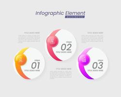 modelo de design infográfico vetorial com opções ou etapas. pode ser usado para diagrama de processo, apresentações, layout de fluxo de trabalho, banner, fluxograma, gráfico de informações. vetor