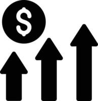 ilustração vetorial de crescimento do dólar em símbolos de qualidade background.premium. ícones vetoriais para conceito e design gráfico. vetor