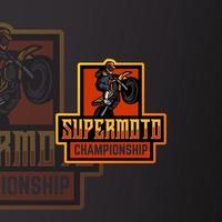 logotipo do campeonato de supermoto vetor