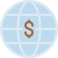 ilustração em vetor global dólar em símbolos de qualidade background.premium. ícones vetoriais para conceito e design gráfico.