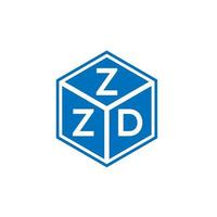 design de logotipo de carta zzd em fundo branco. conceito de logotipo de letra de iniciais criativas zzd. design de letra zzd. vetor