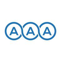 design de logotipo de letra aaa em fundo branco. aaa conceito de logotipo de letra de iniciais criativas. desenho de letra aaa. vetor