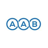 design de logotipo de carta aab em fundo branco. conceito de logotipo de letra de iniciais criativas aab. design de letra aab. vetor