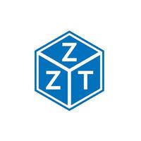 design de logotipo de carta zzt em fundo branco. conceito de logotipo de letra de iniciais criativas zzt. design de letra zzt. vetor