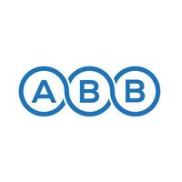 design de logotipo de carta abb em fundo branco. conceito de logotipo de carta de iniciais criativas abb. design de letra abb. vetor