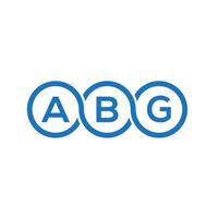 design de logotipo de carta abg em fundo branco. conceito de logotipo de letra de iniciais criativas abg. design de letra abg. vetor