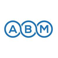 design de logotipo de carta abm em fundo branco. conceito de logotipo de letra de iniciais criativas abm. design de letra abm. vetor