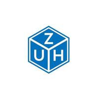 design de logotipo de letra zuh em fundo branco. zuh conceito de logotipo de letra de iniciais criativas. zuh design de letras. vetor