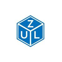 design de logotipo de carta zul em fundo branco. zul conceito de logotipo de letra de iniciais criativas. design de letra zul. vetor