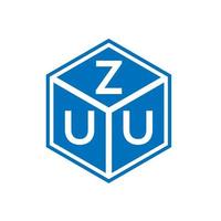 design de logotipo de carta zuu em fundo branco. conceito de logotipo de letra de iniciais criativas zuu. design de letra zuu. vetor