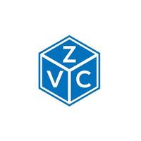 design de logotipo de carta zvc em fundo branco. conceito de logotipo de letra de iniciais criativas zvc. design de letra zvc. vetor